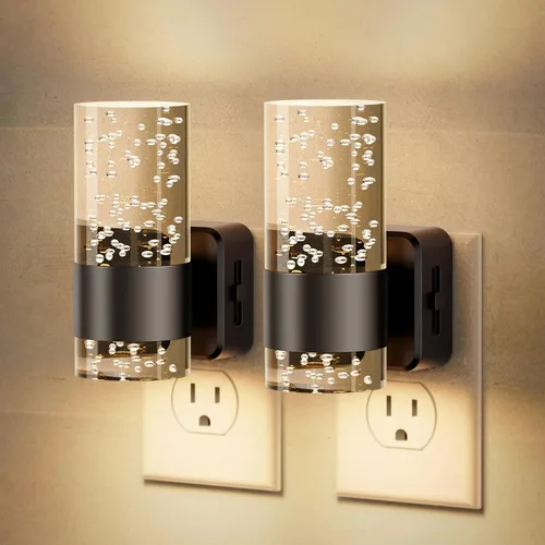 Vista 12 de JandCase Luz nocturna, luces nocturnas automáticas enchufables a la pared, luz nocturna LED regulable con brillo ajustable, luces nocturnas