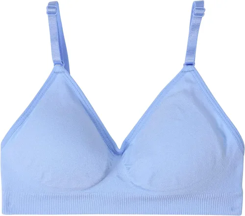 Vista 2 de HIVOF Sujetador camisola cómodo para niñas con correas finas ajustables, paquete de 5