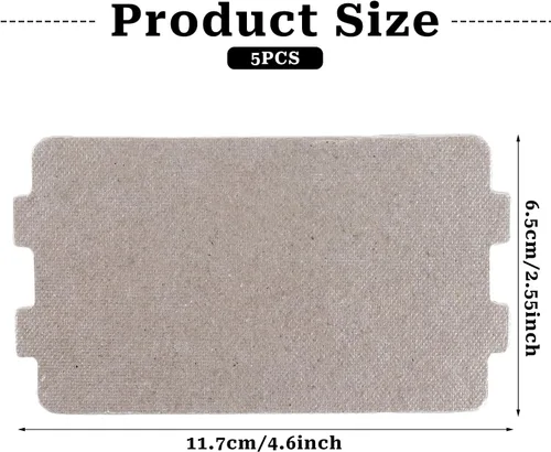 Vista 2 de 5 piezas de cubierta de guía de ondas de microondas, rebanada de mica, aislamiento térmico universal para microondas, cubierta de guía de ondas