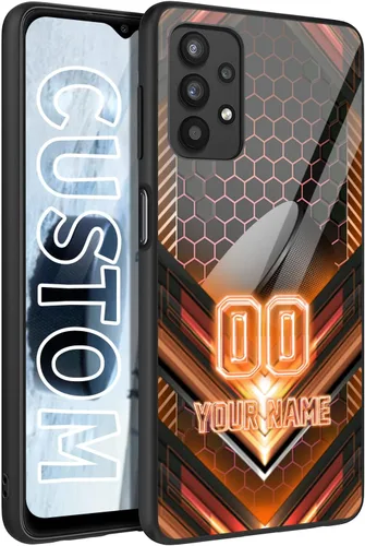Vista 17 de Personalized Ice Hockey vs Name Number US Flag Decor Rubber Cover Phone Case for Galaxy America Fire