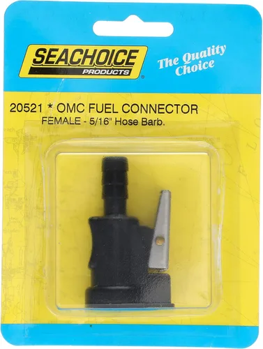 Vista 4 de Seachoice Conector de combustible de lujo para manguera Evinrude/Johnson, hembra, 5/16 pulgadas Barb, negro