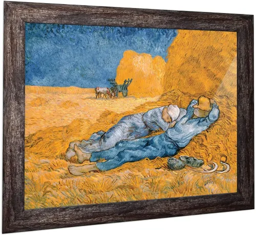Vista 33 de Vincent Van Gogh - Arte de pared enmarcado con diseño de flores de almendra, maravilloso para exhibir en la cocina, el baño o la decoración