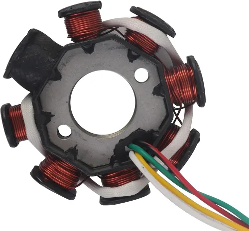 Vista 8 de Magneto Estator de encendido 5 cables AC 8 polos GY6 motor 49cc 50cc 80cc 100cc 125cc 150cc 139QMB 147QMD 152QMI 157QMJ Scooter ciclomotor ATV Sunl