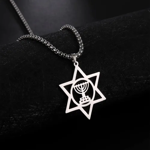 Vista 37 de EUEAVAN Collar con dije de estrella de David contra el mal de ojo de seis puntas con dije de estrella de David, hexagrama demoníaco religioso