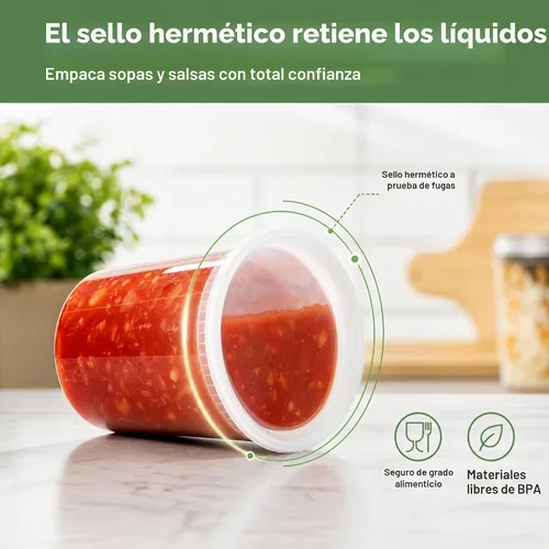 Vista 6 de TashiBox 24 juegos de recipientes de plástico con tapas, 8 onzas, 16 onzas, 32 onzas, 8 juegos cada uno, recipientes herméticos para almacenamiento