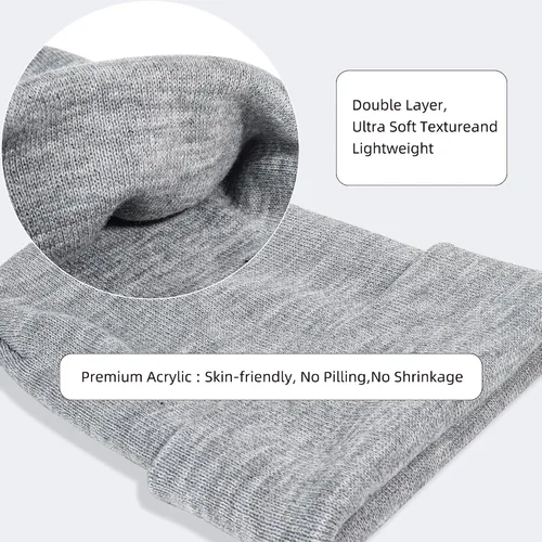 Vista 6 de Gelante Gorro Beanie de Punto Cálido con Dobladillo Liso para Hombres y Mujeres Gorra de Calavera. Azul aguamarina