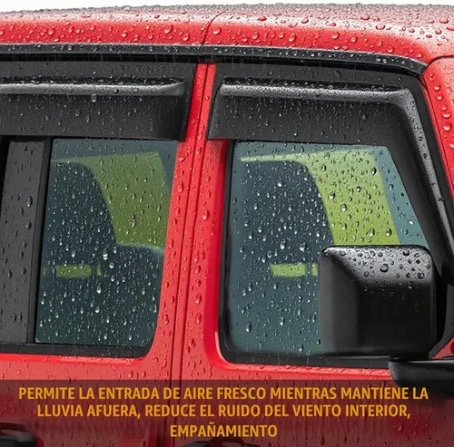 Vista 9 de Deflectores de ventana adhesivos para ventanas laterales y ventilación con viseras para 2015-2018 Chevy Silverado y GMC Sierra 1500 2500HD 3500HD
