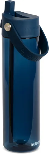 Vista 34 de Elemental Botella de agua Splash con pajilla, botella de agua reutilizable de plástico Tritan sin BPA con correa, ideal para viajes, gimnasio