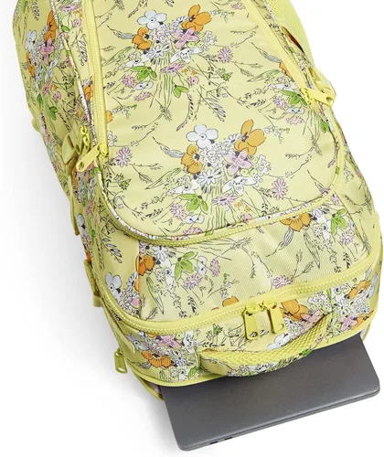 Vista 4 de Vera Bradley Mochila plana reciclada Lighten Up Reactive Lay para mujer, Jardín Sunlit, talla única