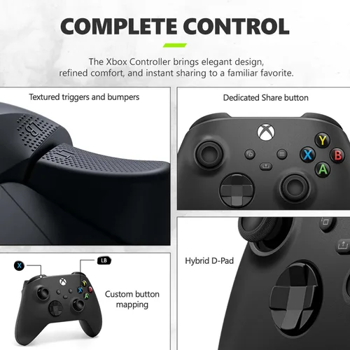 Vista 4 de Microsoft Xbox Series S 1TB SSD Console Carbon Black - Includes Xbox Wireless Controller - Up to 120 frames per second - 10GB RAM 1TB SSD
