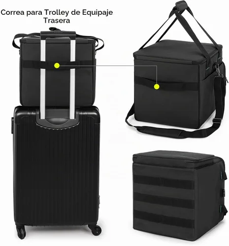 Vista 5 de LoDrid Bolsa de transporte para discos de vinilo con 2 divisores