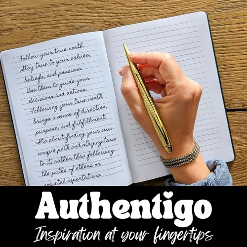 Vista 4 de Bolígrafo para mujer, bolígrafo elegante para diario y escritura, bolígrafo inspirador con frase motivacional "Follow Your True North", caja