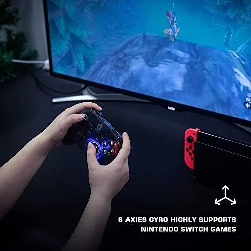 Vista 7 de GameSir T4 Pro - Controlador inalámbrico de juego para Windows 7 8 10 PCiPhoneAndroidSwitch Dual Shock USB Bluetooth teléfono móvil Gamepad Joystick