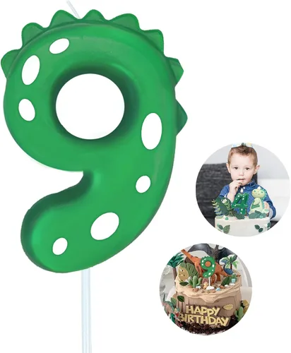 Vista 41 de Velas de cumpleaños con número (0 velas rojas) con forma de dinosaurio, velas de pastel de feliz cumpleaños para decoración de fiesta de cumpleaños