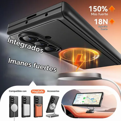 Vista 4 de BERFY Funda para Samsung Galaxy Z Fold 7, compatible con MagSafe