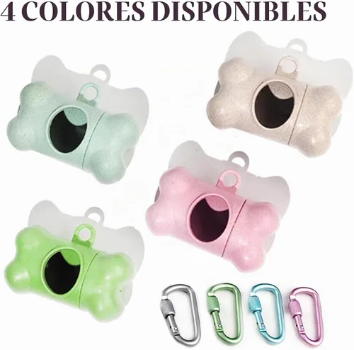 Vista 8 de Dispensador de bolsas de recogida de caca de perro con 1 rollo de color aleatorio, bolsas de residuos para perros a prueba de fugas y perfumadas