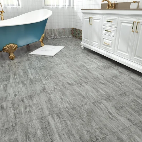 Vista 10 de Azulejos de vinilo autoadhesivos de mármol negro para baño, azulejos de vinilo autoadhesivos para despegar y pegar, azulejos de azulejos extraíbles