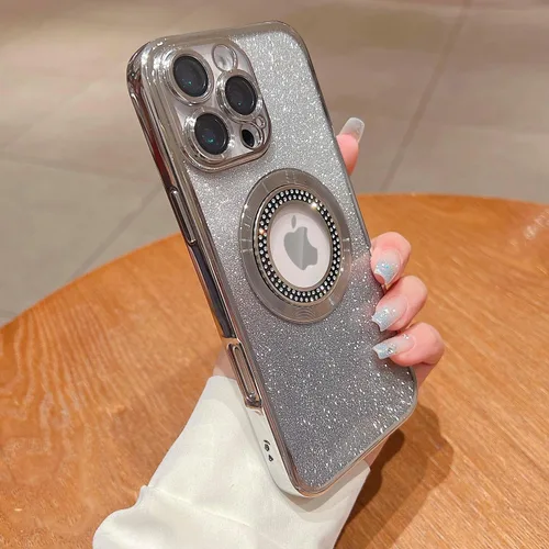 Vista 135 de Misscase Funda magnética con purpurina para iPhone 11 compatible con MagSafe, protección completa, delgada, a prueba de golpes, antiarañazos