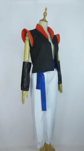 Vista 5 de Xiao Wu Saiyan super Gogeta uniforme traje clásica ropa disfraz de cosplay