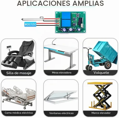 Vista 3 de QIACHIP DC 5V 6V 12V 24V 36V 48V 60V Motor Eléctrico Avance y Reversa Control Remoto Inalámbrico RF Módulo de Relé Interruptor, Receptor 433Mhz