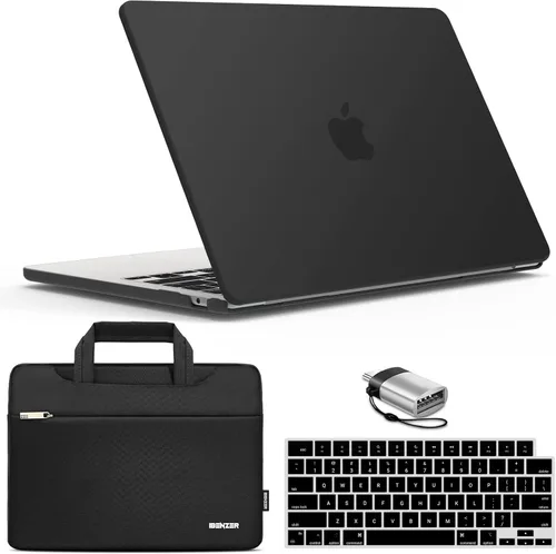 Vista 26 de IBENZER Compatible con MacBook Air de 13 pulgadas 2026 2025 2024 2023 2022 M4 A3240 M3 A3113 M2 A2681, carcasa rígida, funda y cubierta de teclado