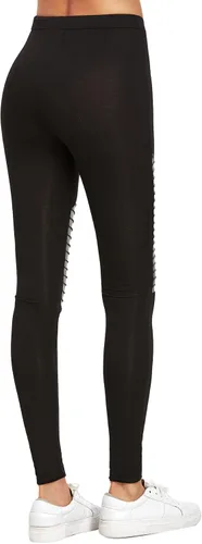 Vista 4 de SweatyRocks Leggings de cuero sintético insertados para mujer