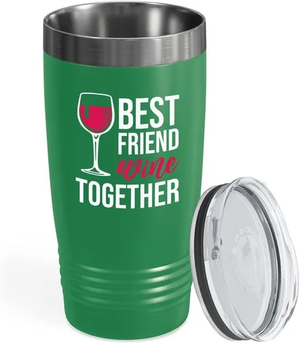 Vista 20 de Vaso vikingo edición negra para amantes del vino, 20 onzas, cualquier amigo del vino es un amigo del vino, cerveza casera y vino barman amantes