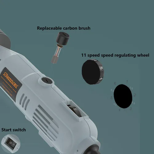 Vista 5 de Afilador de tungsteno para soldadura Tig, 6 tamaños y 8 ángulos Cabezal de amoladora de electrodo de tungsteno, accesorios de soldadura TIG