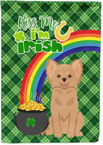 Vista 163 de Caroline's Treasures WDK4731GF - Bandera decorativa para jardín del día de San Patricio, color negro y tostado, Airedale Terrier, para jardín