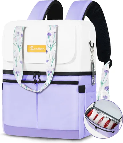 Vista 9 de Scothen Mochila Enfriadora con Doble Cubierta y 12 Paquetes de Hielo - Mantiene 36 Latas Frías por Hasta 24 Horas - Mochila Enfriadora Aislada