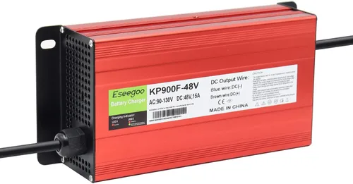 Vista 6 de 15 AMP Compatible con cargador de batería Club Car para carros de golf de 48 voltios con enchufe redondo de 3 pines