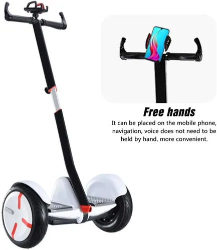 Vista 3 de ToLanbbt Manillar de patinete ajustable para Segway Ninebot Mini PRO con soporte para teléfono, control de palanca de liberación de presión de Negro