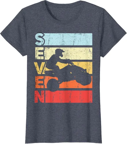 Vista 60 de ATV 7th Birthday Party ATV 4 Wheeler - Camiseta de cumpleaños temática cuádruple Negro