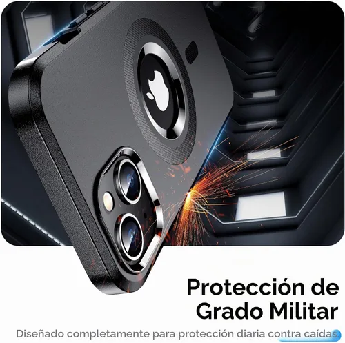 Vista 4 de Funda magnética para iPhone 13, compatible con MagSafe, protección contra caídas de grado militar, antideslizante, a prueba de golpes de 13 pies