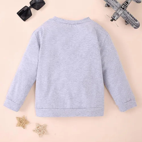 Vista 6 de Camisetas de manga larga para niños pequeños, camisetas de algodón con gráfico de excavadora