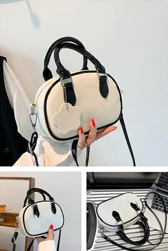 Vista 3 de Regalo para niñas y mujeres, bolso vintage pequeño, bolso cruzado de piel sintética, bolso de hombro casual portátil