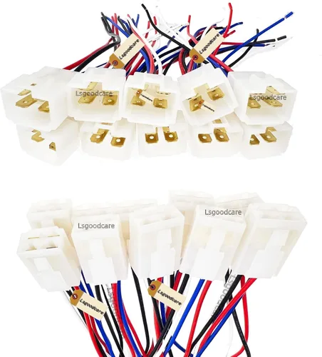 Vista 8 de Lsgoodcare 20 piezas de 6.3 mm, 1 pin, conectores de cable eléctrico automotriz, juego de enchufes macho hembra de 1 vía, terminal de zócalo