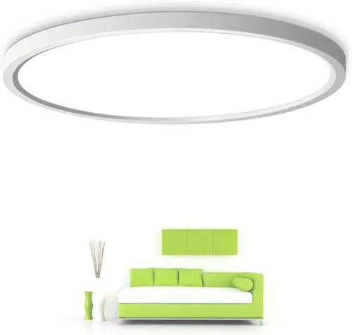 Vista 8 de inShareplus Lámpara de techo LED de 7 pulgadas, color blanco de 12 W (equivalente a 120 W) 5000 K, luces de techo blancas de montaje empotrado
