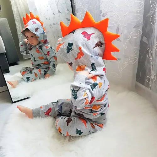 Vista 4 de Conjunto de sudadera con capucha y pantalones, de manga larga, con varios diseños, para bebé o niño