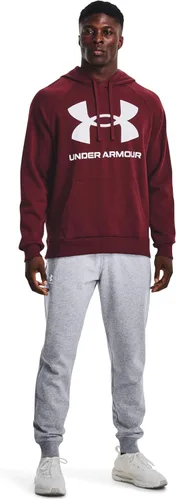 Vista 3 de Under Armour Rival - Sudadera con capucha para hombre, con logotipo grande Rival Fleece