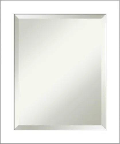 Vista 59 de Amanti Art - Espejo de baño blanco para sobre lavabo, espejo de tocador rectangular blanco de 35x45 para gabinete, marco moderno extragrande, se