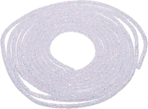 Vista 62 de MECCANIXITY Cuerda de lentejuelas con purpurina de 2.5 yardas, 6mm, 0.24 pulgadas, cuerda de tubo de lentejuelas con diamantes de imitación