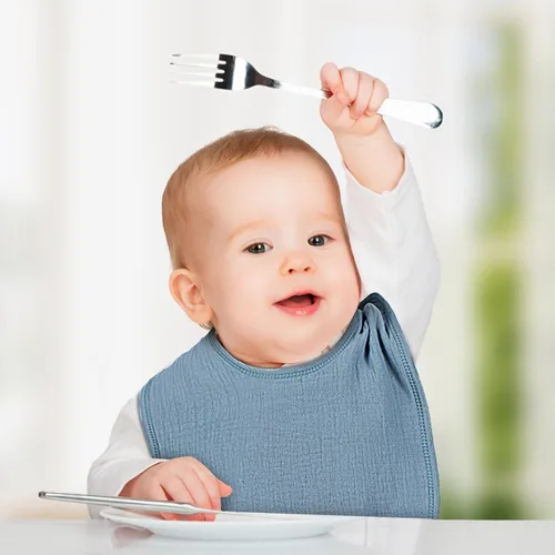 Vista 5 de Toulite Paquete de 6 baberos de muselina para bebé, bandana de algodón, unisex, para niños y niñas, suaves y absorbentes para la dentición y babeo