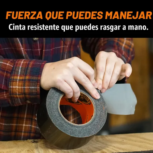 Vista 6 de Gorilla Cinta resistente y ancha, cinta negra, 2.88 pulgadas x 25 yardas (paquete de 1), resistente y resistente a la intemperie para interiores
