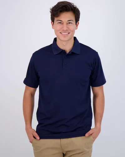 Vista 2 de Real Essentials 3 Pack: Men's Short Sleeve Golf Polo Casual Workout Sports Moisture Wicking Collared Shirt (Big & Tall)