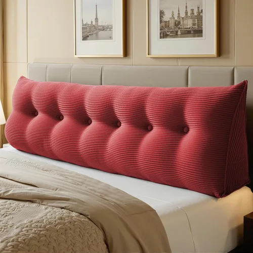 Vista 14 de WOWMAX - Almohada triangular para lectura; almohada grande para cabecera y respaldo; almohada en forma de cuña para soporte y posicionamiento