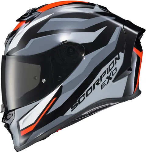 Vista 17 de ScorpionEXO R1 Air Casco de Motocicleta de Cara Completa con Escudo Pinlock y Bolsillos para Altavoces Listos para Bluetooth DOT ECE Sólido