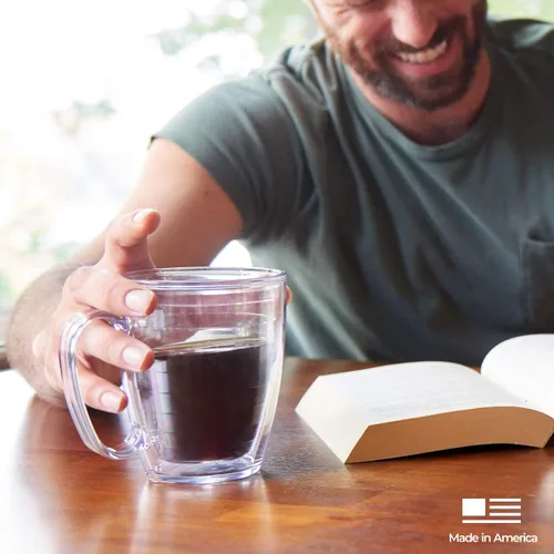 Vista 11 de Taza aislada Tervis de doble pared fabricada en Estados Unidos con logotipo principal de NHL Buffalo Sabres, mantiene las bebidas frías y calientes