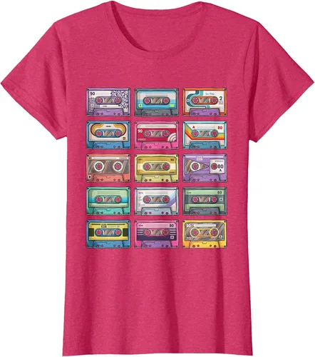 Vista 36 de Vintage Cassette Tapes Collection 80's 90's Music Mixtape T-Shirt Asphalt Grey