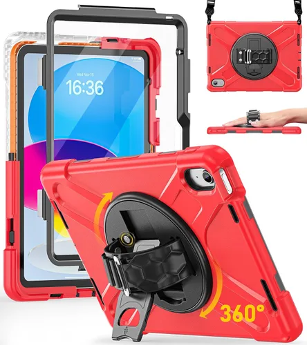 Vista 17 de BRAECN Funda para iPad de 9ª/8ª/7ª Generación, Funda Resistente a Prueba de Golpes con Protector de Pantalla, Soporte para Lápiz, Soporte para Tapa